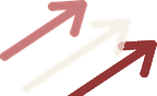 Sebastian app logo — ascending arrows in pink, white, and red